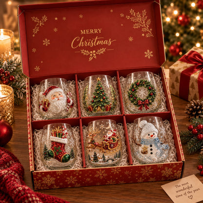 Luxe Kerstglazen Collectieset | Breng de magie van kerst naar je tafel
