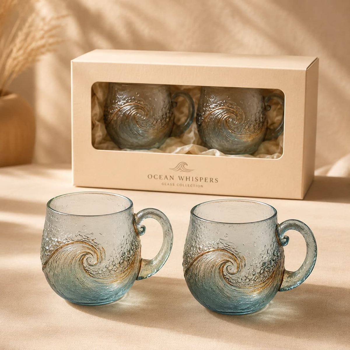 Luxe Tassen Set | Breng de rust van de zee naar je tafel
