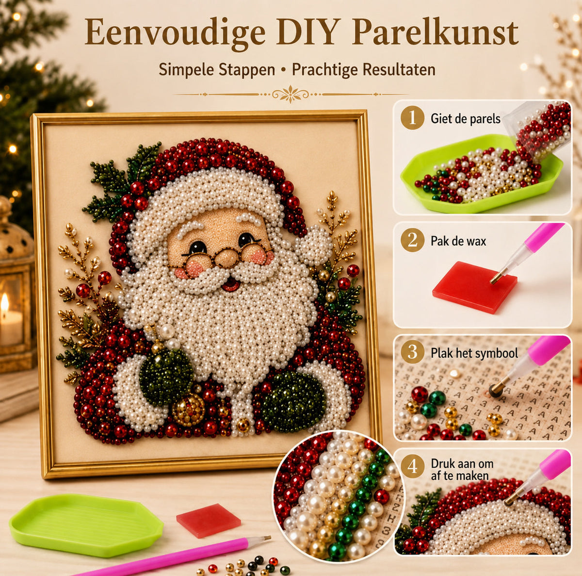 Parelschilderij Kerst Creatieset