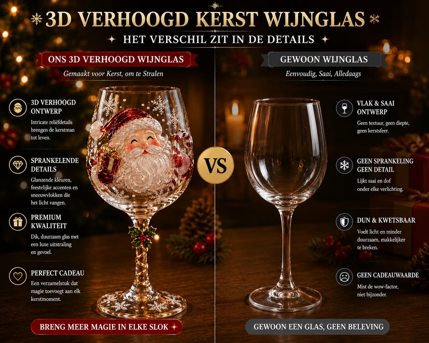 Luxe Kerstglazen Collectie | Breng de magie van kerst naar je tafel