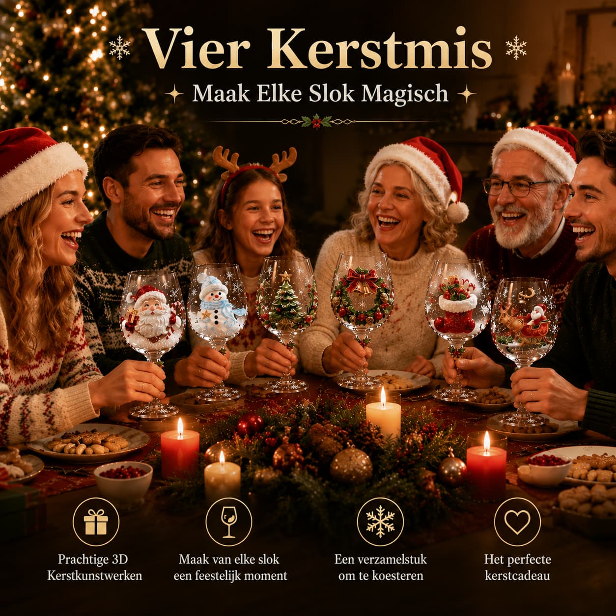Luxe Kerstglazen Collectie | Breng de magie van kerst naar je tafel