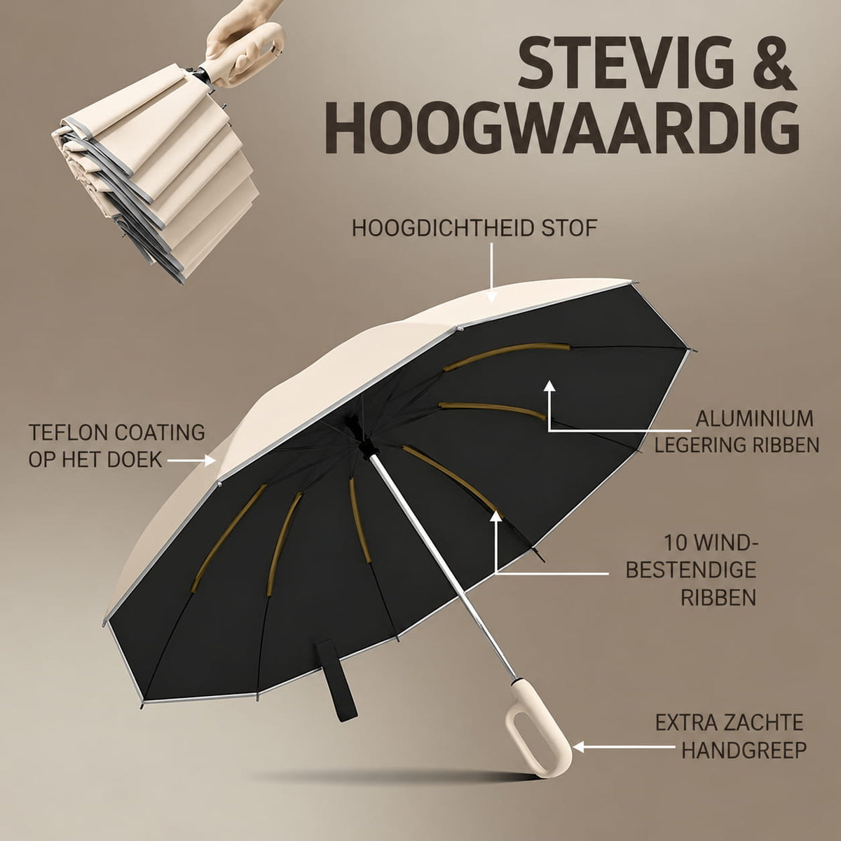 Premium Windparaplu | De enige paraplu die je nodig hebt