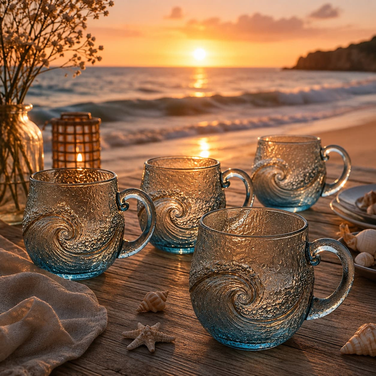 Luxe Tassen Set | Breng de rust van de zee naar je tafel