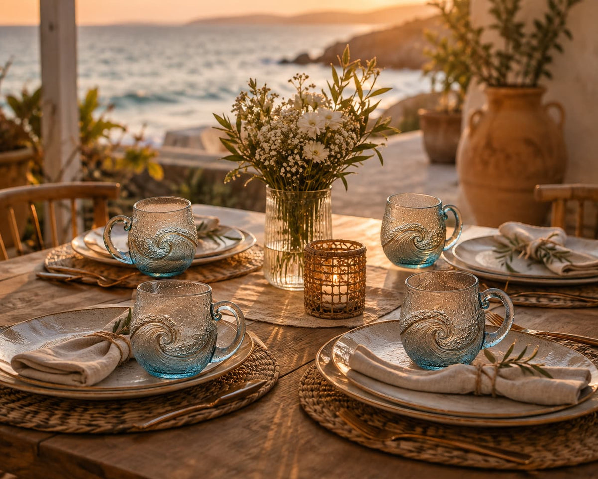 Luxe Tassen Set | Breng de rust van de zee naar je tafel
