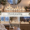 🦌 2-delige kerstdecoratie met hertenbos en kerstdorp | Sfeervolle winterdecoratie
