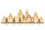 🦌 2-delige kerstdecoratie met hertenbos en kerstdorp | Sfeervolle winterdecoratie