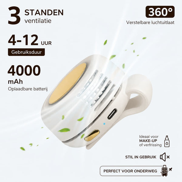 Stille Draagbare Bladloze Ventilator