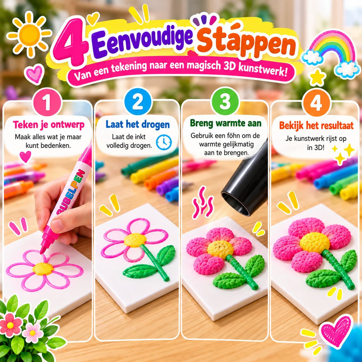 Set van 3D Bubbelpennen