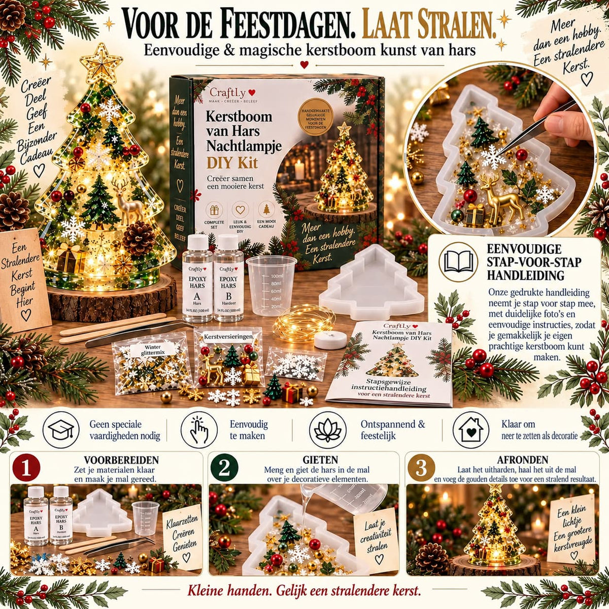 Kerstdecoratie Creatieset | Maak Je Eigen Kerstsfeer