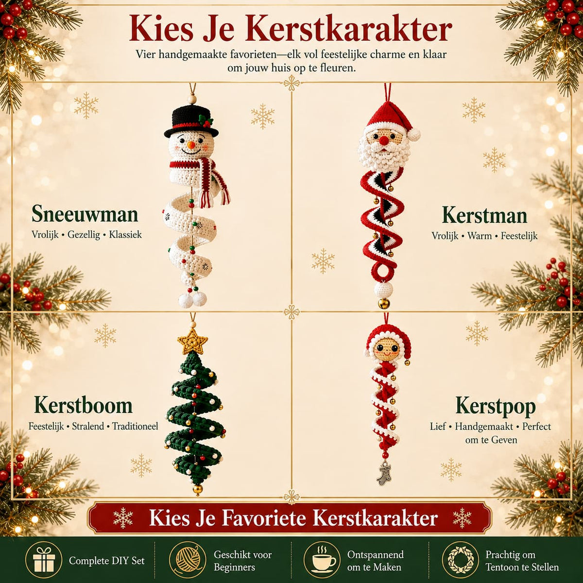 Kerstslinger Knutselset | Maak je eigen unieke kerstdecoratie