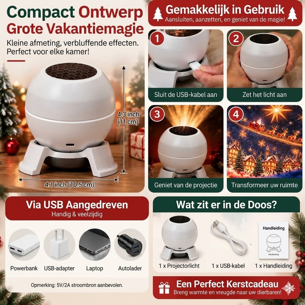 Kerst Projector | Breng de Magie van Kerst in Huis