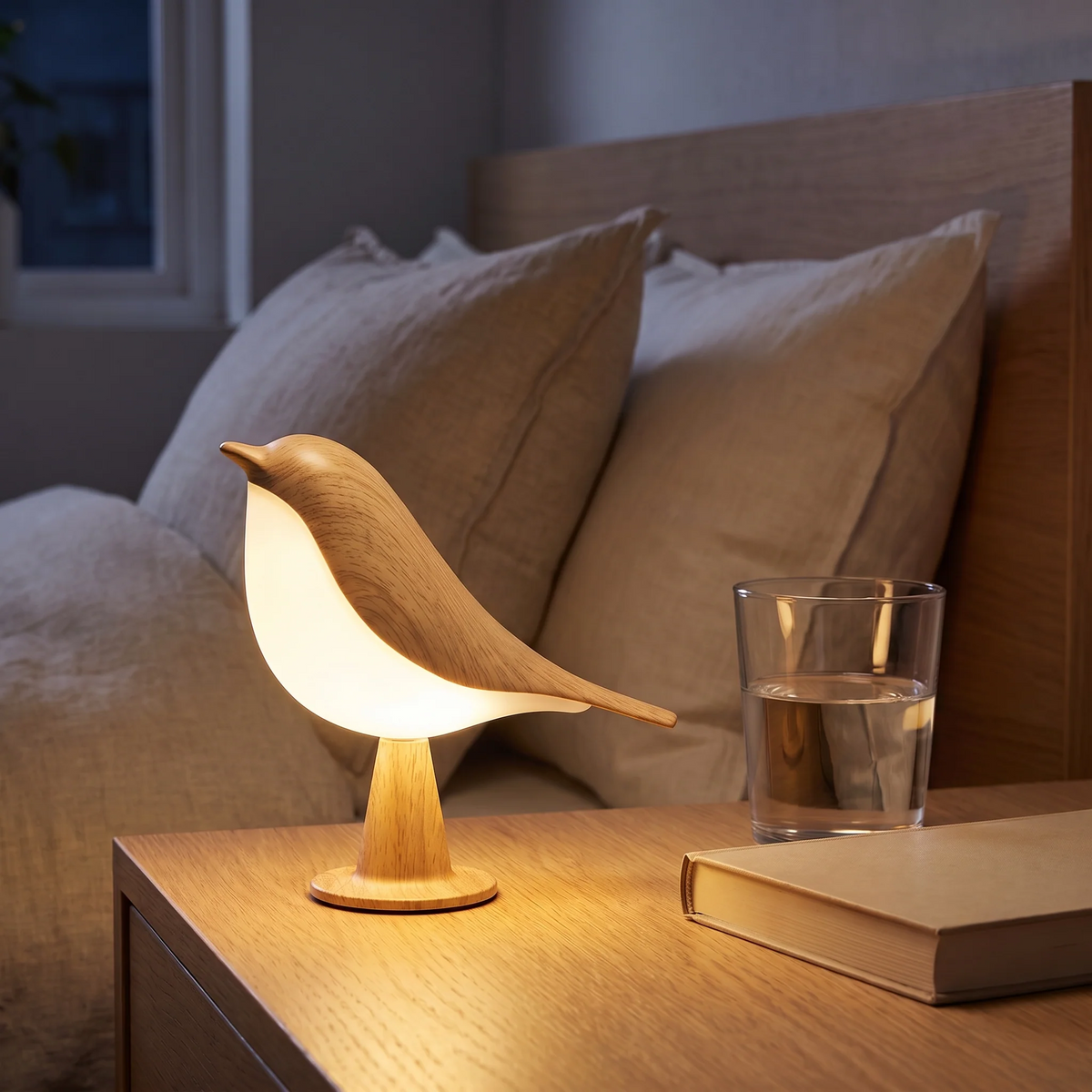 Sfeervolle Vogellamp | Draadloos met Touchdimmer