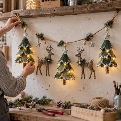 Verlichte Kerstslinger