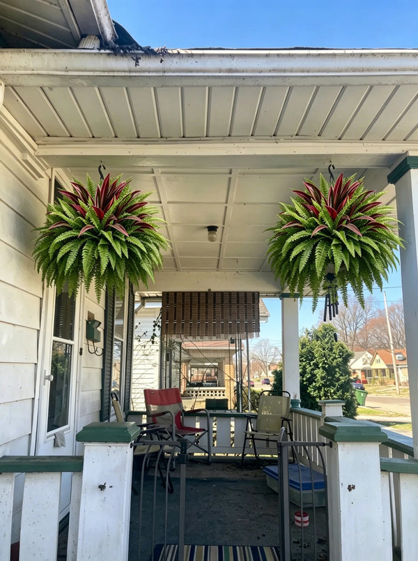 Luxe Kunstplant Dracaena & Bostonvaren  Kleurvast & Onderhoudsvrij
